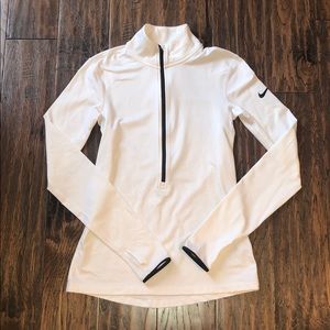 Nike Women's White Jacket with Black Details